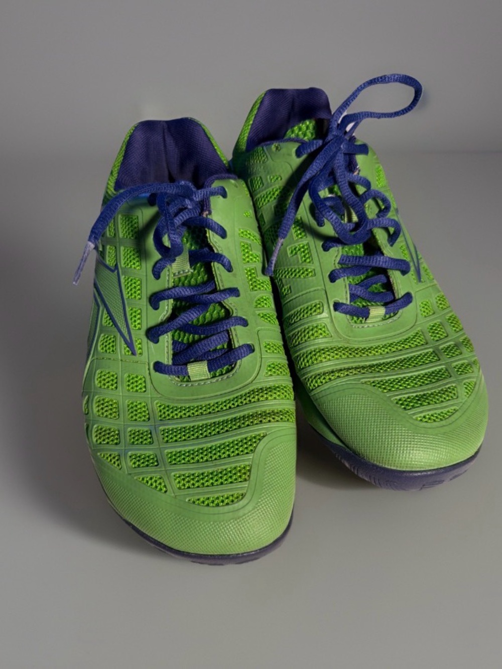 Reebok CrossFit Duracage Purple and Lime Green Athletic Shoe men size 8